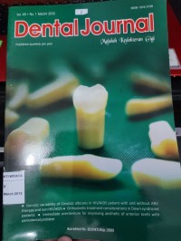 Image of Dental Journal : Volume 45 : No 1 March 2012